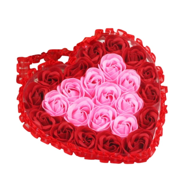 Fiesta de Cumpleaños Favorece 24 Piezas de Rojador en Polvo / Oro Rosa Aromático Regalo de Fiesta de Jabón Rosa con Caja de Regalo Y Cinta Cinta de Oro Rosa