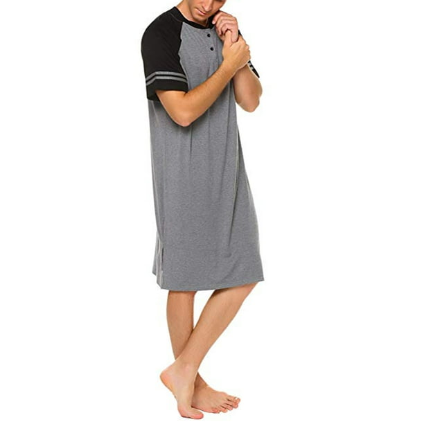 Lelinta LELINTA Mens Loungewear Sleep Shirt for Men Nightshirts Short