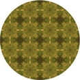 thumbnail image 1 of Ahgly Company Indoor Round Patterned Dark Bronze Brown Area Rugs, 4' Round, 1 of 6