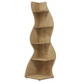 thumbnail image 4 of Tribesigns 5-Tier Corner Shelf, Modern Wavy Corner Bookshelf for Small Space, Living Room, Bedroom (Light Brown), 4 of 6