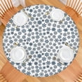 thumbnail image 2 of Blue Christmas Snowflake Pattern Round Fitted Tablecloth with Elastic Edge,Dining Table Cover Waterproof,Outdoor Round Tablecloth for Camping,Dining,Indoor and Outdoor, 2 of 7