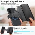 thumbnail image 2 of For Samsung Galaxy A26 5G Wallet [Support Magsafe Charger] Flip Magnetic Detachable 2 in 1 Flip PU Leather Phone Case with Card Slots [RFID Blocking], Zipper Bag, Kick-Stand Cover,Black, 2 of 9