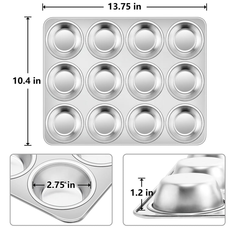 12-Cup Stainless Steel Muffin Pan photo 7