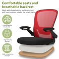 thumbnail image 4 of PayLessHere Home Office Chair，Lumbar Support & Flip-up Armrest for Mesh Swivel Backrest Chair,Red, 4 of 7