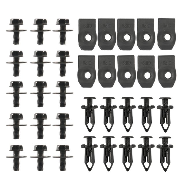 FLhrweasw 35 Uds Debajo La Cubierta Pernos Del Cuerpo Revestimiento Del Parachoques Retenedor Empuje Clips Remache
