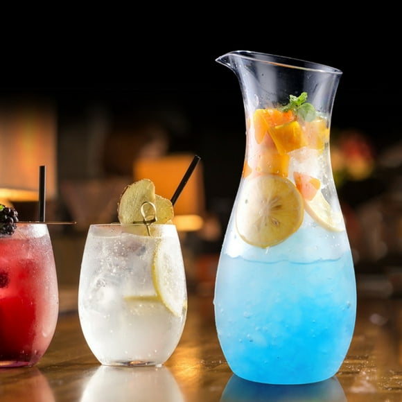 Jarra de jugo, botella de jugo transparente acrílica, jarra de vino, jarra de agua, respuesta rápida Jadeshay A