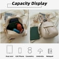 thumbnail image 3 of LHSHID Small Backpack for Women Soft Vegan Leather Daypack Mini Water Resistant Travel Backpack Multiple Pockets Everyday Bag, 3 of 7