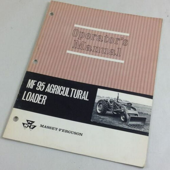 Massey Ferguson Mf 95 Agricultural Loader Operators Owners Manual Bucket Tractor