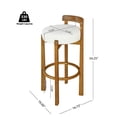 thumbnail image 3 of Elise Modern Round Seat Bar Stool,White, 3 of 12