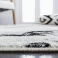 thumbnail image 4 of SAFAVIEH Tulum Liz Abstract Area Rug, 6'7" x 6'7" Round, Ivory/Black, 4 of 7