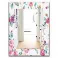 thumbnail image 3 of DESIGN ART Designart 'Pink Blossom 31' Traditional Mirror - Frameless Printed Wall Mirror 23.7 in. wide x 31.5 in. high, 3 of 5