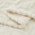 thumbnail image 4 of CREVENT Plush Soft White Heart Checkered Baby Receiving Blanket, 4 of 7