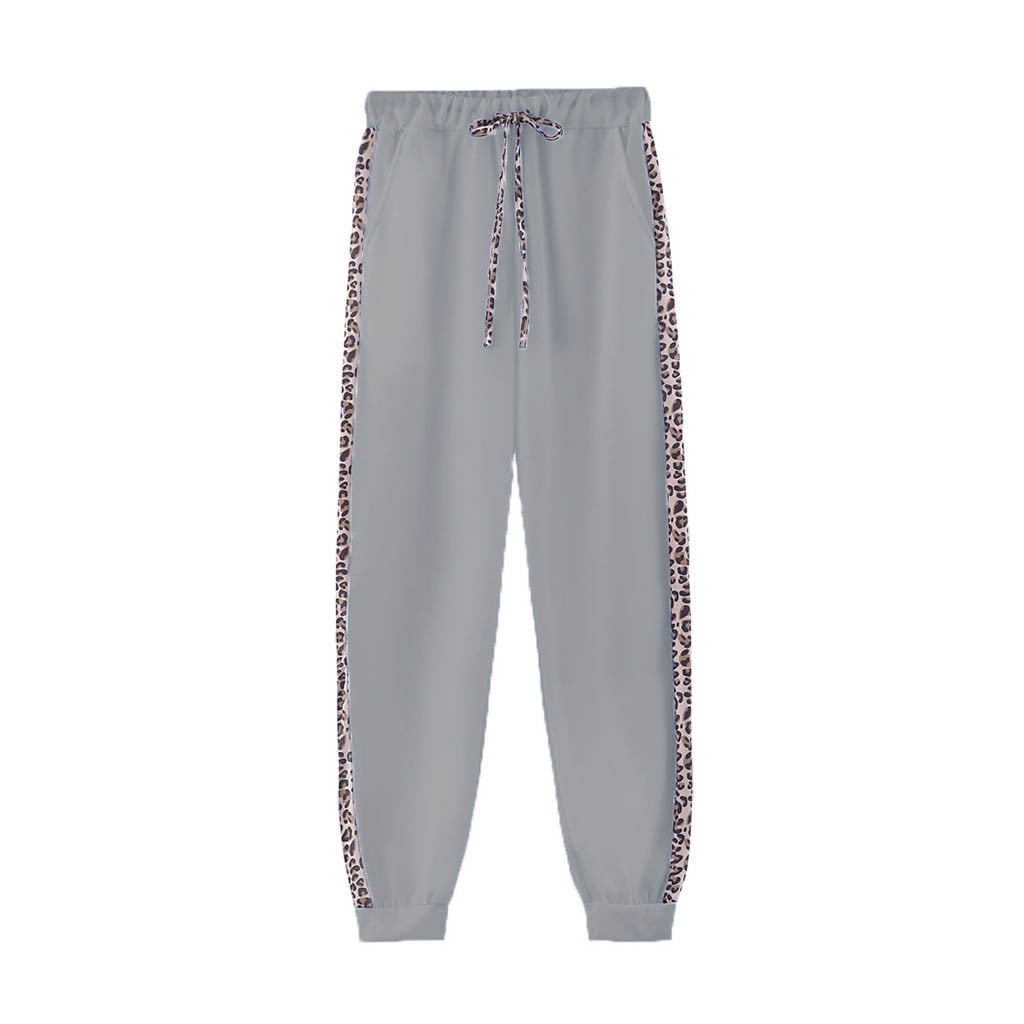 Womens Plus Size Sweatsuits Sets S-5X Zip-Up Hoodie Long Sleeve Sweatshirts Jackets Joggers Pants 2 Piece Leopard Printed Tracksuits Outfits