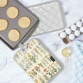 thumbnail image 5 of Yayeee Pot Holders Kitchen Heat Resistant with Pocket 7"x9.8" Cotton Oven Cooking Hot Pads, Beige Wildflowers, 5 of 7
