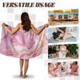thumbnail image 5 of Yuyamidu Pink Marble Print Bath Towel Wrap for Women Size L Breathable Knee Length Body Wrap Towel Comfy Bathroom Towels with Pocket Reusable Home Shower Towel Wrap, 5 of 7