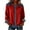 Red, variant on Fiaer Long Sleeve Denim Patchwork Shirts for Women Dressy Casual Crewneck Button down Blouses Loose Lightweight Tunic Tops White XL