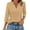Khaki, variant on Yubnlvae Women's 3/4 Sleeve V-Neck Blouse - Business Casual Button-Down Shirt, Lightweight Work Office Top (XS-XXXL, 7 Colors) (Khaki | XL)