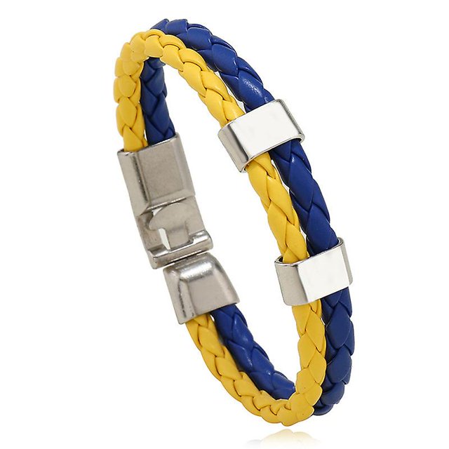 Pulsera Azul Pulsera Amarilla Bandera Ucraniana Color Pulsera Joyería JM