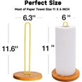 thumbnail image 2 of Rustic Wooden FreeStanding Paper Towel Holder, Sturdy Countertop Roll Dispenser with Anti-Slip Base, Perfect for Kitchen, Bathroom, Pantry & Home Organization, 2 of 6