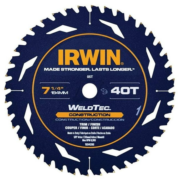 IRWIN 1934298 40Teeth Circular Saw Blade,Wood Cutting