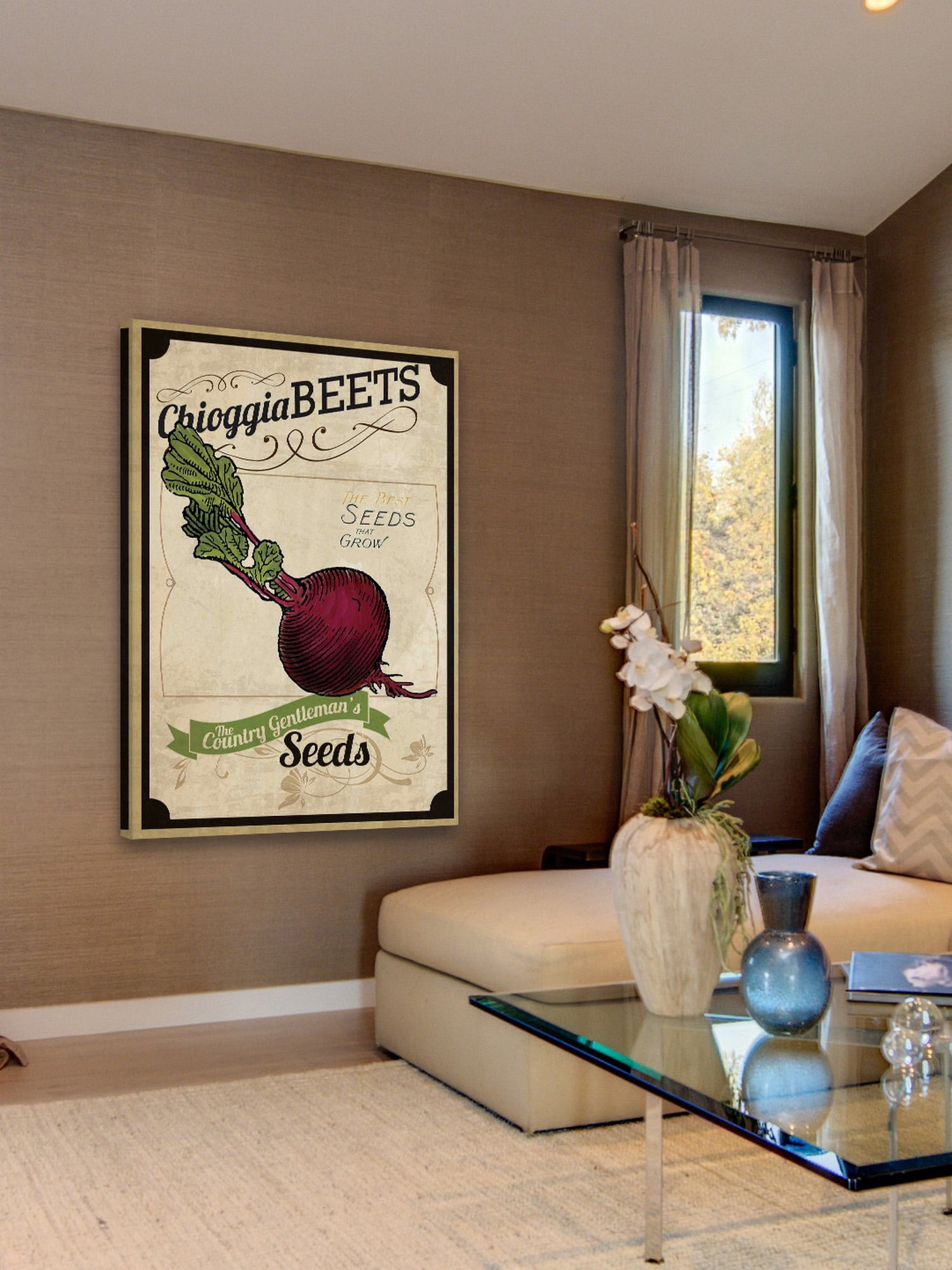 "Seed Packet Beet" Painting Print on Wrapped Canvas