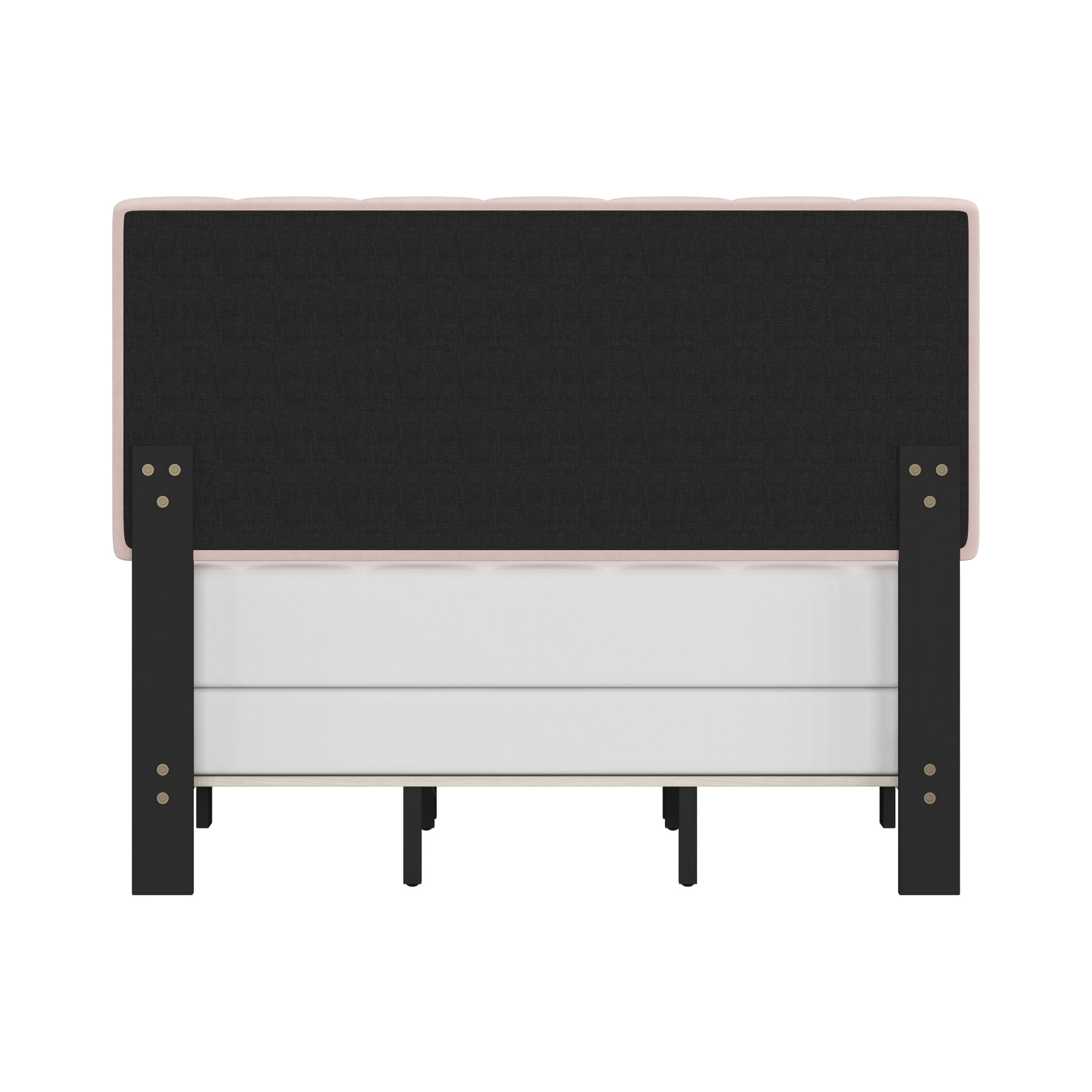Reece Channel Stitched Upholstered Queen Bed, Light Pink, by Hillsdale Living Essentials