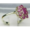 thumbnail image 3 of LBG British Made 14k White Gold Natural Ruby Womens Statement Ring - 33 size options - Size 8.75, 3 of 4