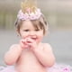 thumbnail image 2 of Baby's First Birthday Crown Rose Flower Encaje de malla Tocado Baby Girl 1st Birthday Hat Artículos de fiesta Sombrero de cumpleaños Photo Prop Diademas Accesorios para el cabello (rosa claro), 2 of 5