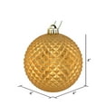 thumbnail image 2 of Vickerman 4" Copper Gold Durian Glitter Ball Ornament, 6 per Bag, 2 of 3