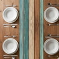 thumbnail image 4 of Table Runner 60 Inches Long for Kitchen Dining, Cute Pig Dresser Scarf Farmhouse, Dining Table Decorations for Wedding/Parties, Yellow Sunflowers Teal Brown Wooden Vintage Art 13 x 60 In, 4 of 8