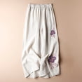 thumbnail image 3 of Outfmvch Gauze Pants Casual Drawstring Flowy Pants Women' S Culottes Loose Fit Summer Pants Gaucho Pant Cropped Linen Pants Women High Waisted Linen Pants Women Wide Leg Linen Pants A 1 M-4XL, 3 of 3