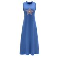 thumbnail image 1 of Vestido largo de verano para mujer, ligero, informal, para vacaciones, fiestas, viajes M, 1 of 7