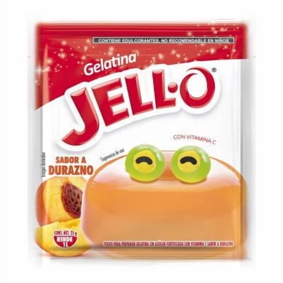 Polvo para preparar gelatina Jello sabor durazno 25 g