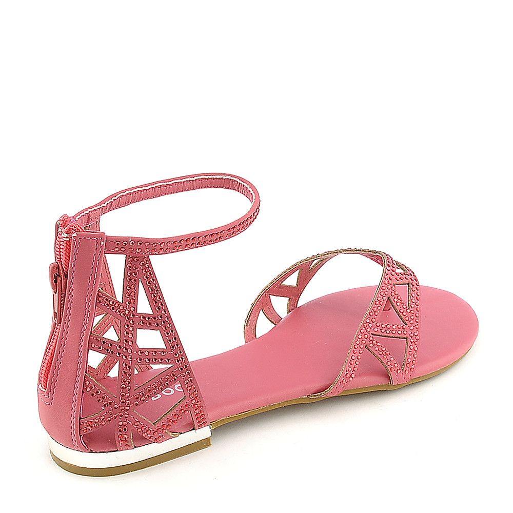 Bamboo Jeweled Cut-out Thong Flat Shoe Sandals - image 3 of 5