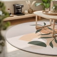 thumbnail image 3 of Round Rugs 6Ft, Boho Middle Century Round Area Rug Washable Indoor Throw Carpet, Modern Abstract Beige Boho Leaves Soft Non Slip Circle Rug for Office Cabinet Home Decor Aesthetic, 3 of 8
