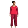 thumbnail image 2 of The Pioneer Woman Long Sleeve Top with Pants Pajama Set, Women’s, 2-Piece, 2 of 5