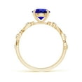 thumbnail image 2 of ANGARA Natural 1.45 ct Tanzanite and Diamond Ivy Scroll Engagement Ring in 14K Yellow Gold for Women (Size-7mm) | December Birthstone, Anniversary, Jewelry Gift for Women | Natural Tanzanite Ring, 2 of 8