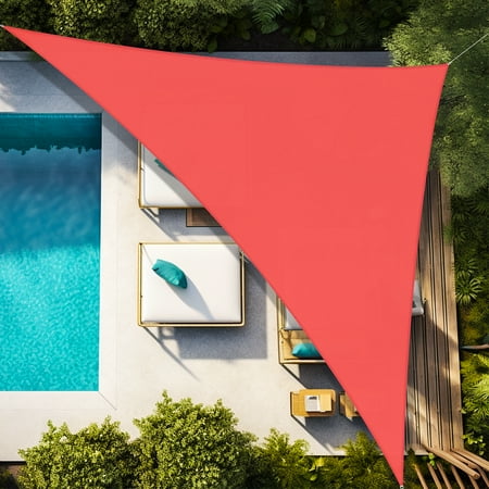 Artpuch 8 x15 x17  Customize Sun Shade Sail Big Red UV Block 185 GSM Commercial Triangle Outdoor Covering for Backyard  Pergola  Pool (Customized Available) AT-10T