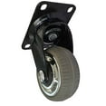 thumbnail image 3 of Headbourne 8269E Designer Casters 4 inch Soft Rubber Chrome &amp; Black Designer Caster, 4 Pack, 3 of 3