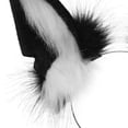 thumbnail image 3 of Wolf Fox Ears Headband Furry Animal Ear Hairband Animal Hair Hoop Animal Headwear Head Accessories for Anime Dress, 3 of 7