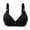Black, variant on Tshirt Bras for Women No Steel Ring French Open Back Thin Summer Bra Beige 40