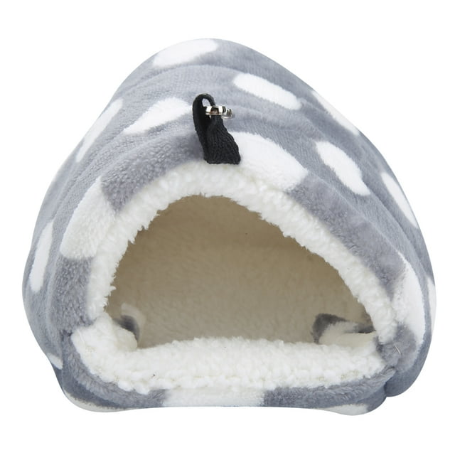 Gris Big Dot franela Shu Velveteen Hamster hamaca cálida cama colgante accesorio de casa para mascotas pequeñas