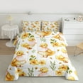 thumbnail image 2 of jejeloiu Kawaii Duck Full Size Comforter Sets,Cartoon Flower Bedding Comforter Set,Yellow White Green Bedding Sets For Girl Kids,Luxury Bedroom Decor Reversible,3pcs, 2 of 8