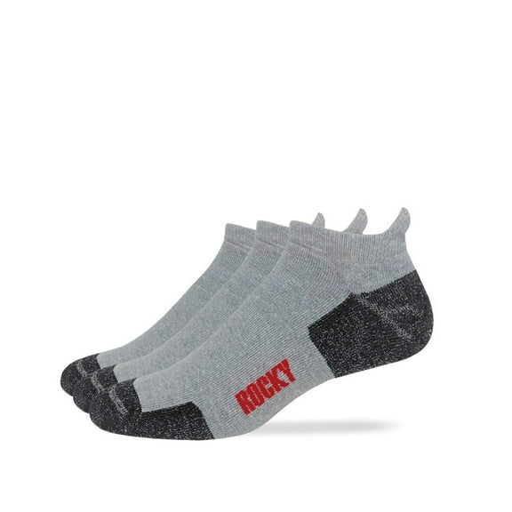 Rocky Mens Cotton Full Cushion Low Cut Heel Tab Socks 3 Pair Pack