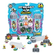 MrBeast Lab Swarms Hyper Fusion Series, Mega Lab Pack Includes 14 Micro Beasts, 14 Collectible Stickers & 4 Fusion Caps, Ages 5+