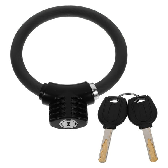 MERRYHAPY Locking Bike Lock PVC High-Security Bike Lock Black 1Set