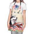 thumbnail image 2 of Freedom Siberian Husky on Independence Day 4th of July Apron Husky Dog Lover Gifts for Cooking Grilling Baking Painting Gardening - 01005, 2 of 5