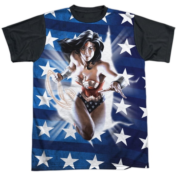 JLA Ripped Flag Unisex Adult Halloween Costume Sublimated T Shirt