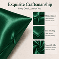 thumbnail image 4 of Green Silk Pillowcase for Hair and Skin, 22 Momme Mulberry Silk Pillow Cases Standard Size with Zipper, 6A Grade Organic Silk, Anti Wrinkle, Anti Acne, 1 Pcs 20"x26", 4 of 7