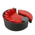 thumbnail image 3 of Lounge Daybed Sofa Bed, Red, Wicker Rattan, Outdoor Patio Balcony Cafe Bistro Garden Hospitality Restaurant, Modern Contemporary, HB37039, 3 of 4